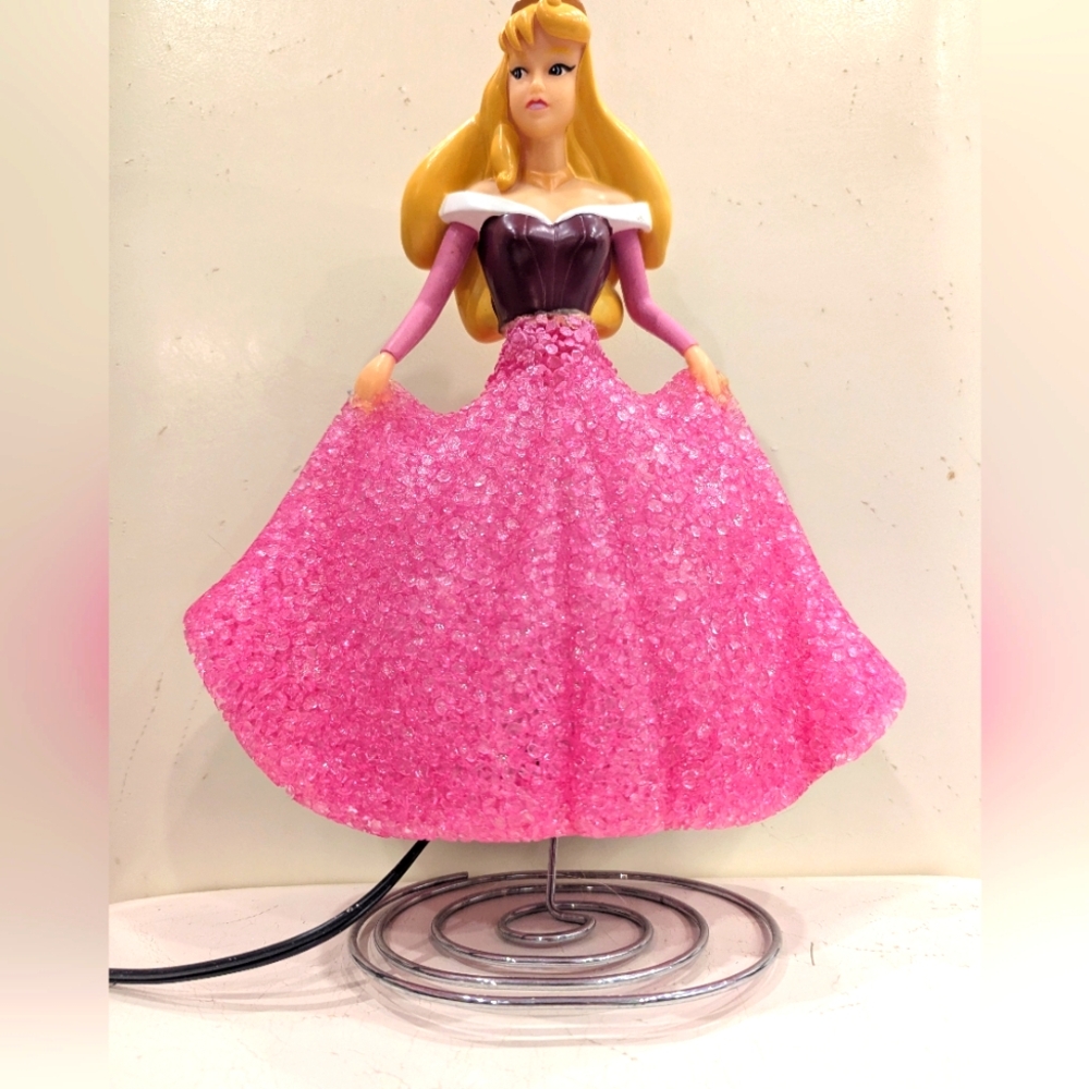 Disney Aurora Pink Glitter Princess Lamp